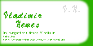 vladimir nemes business card